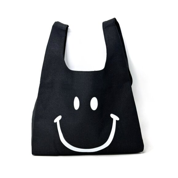 Title Smiley Face Mini Tote Bag – Perfect for last minute shopping with joy - Picture 2 of 4